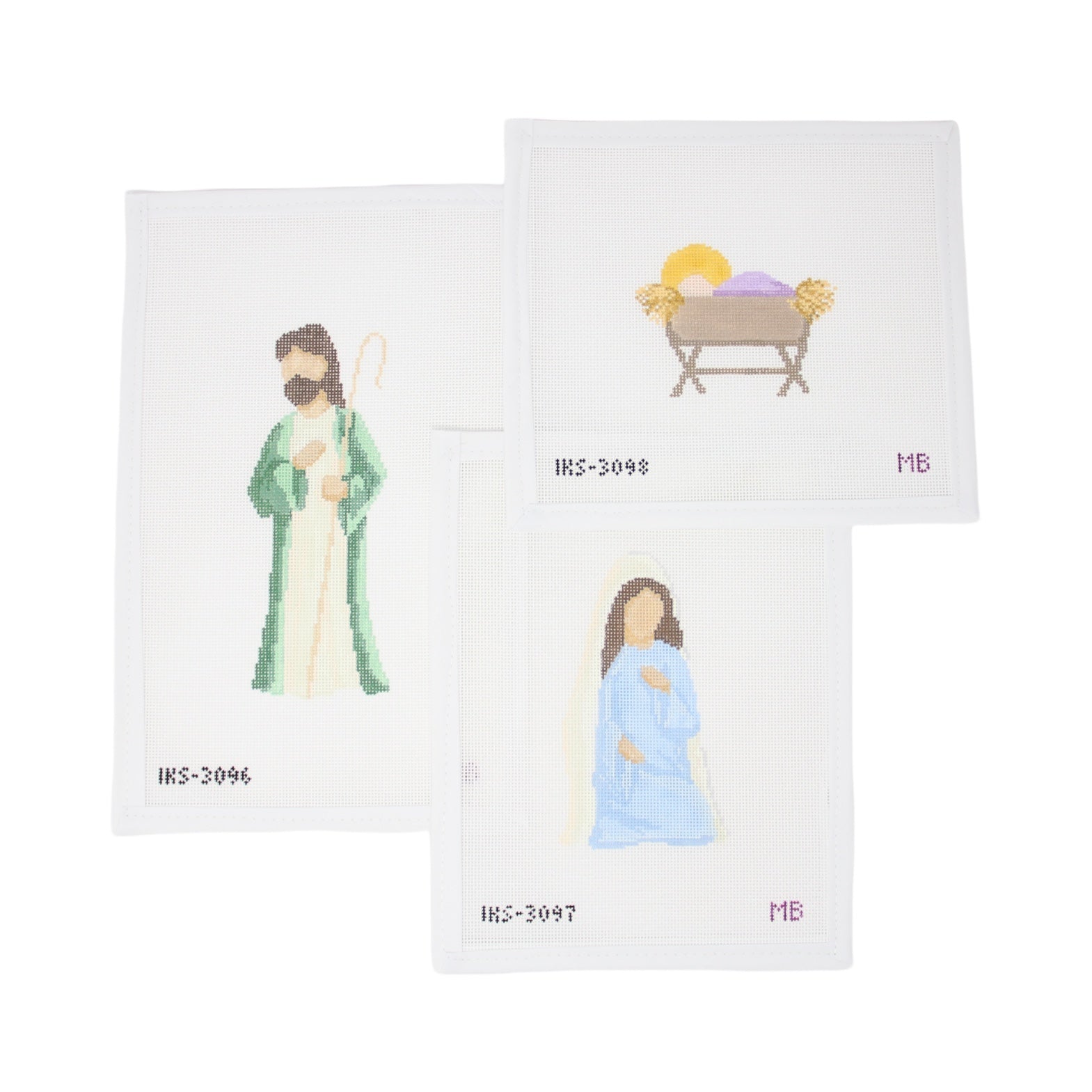 3 Canvas Megan Bowdon Nativity Bundle – Greystone Needlepoint