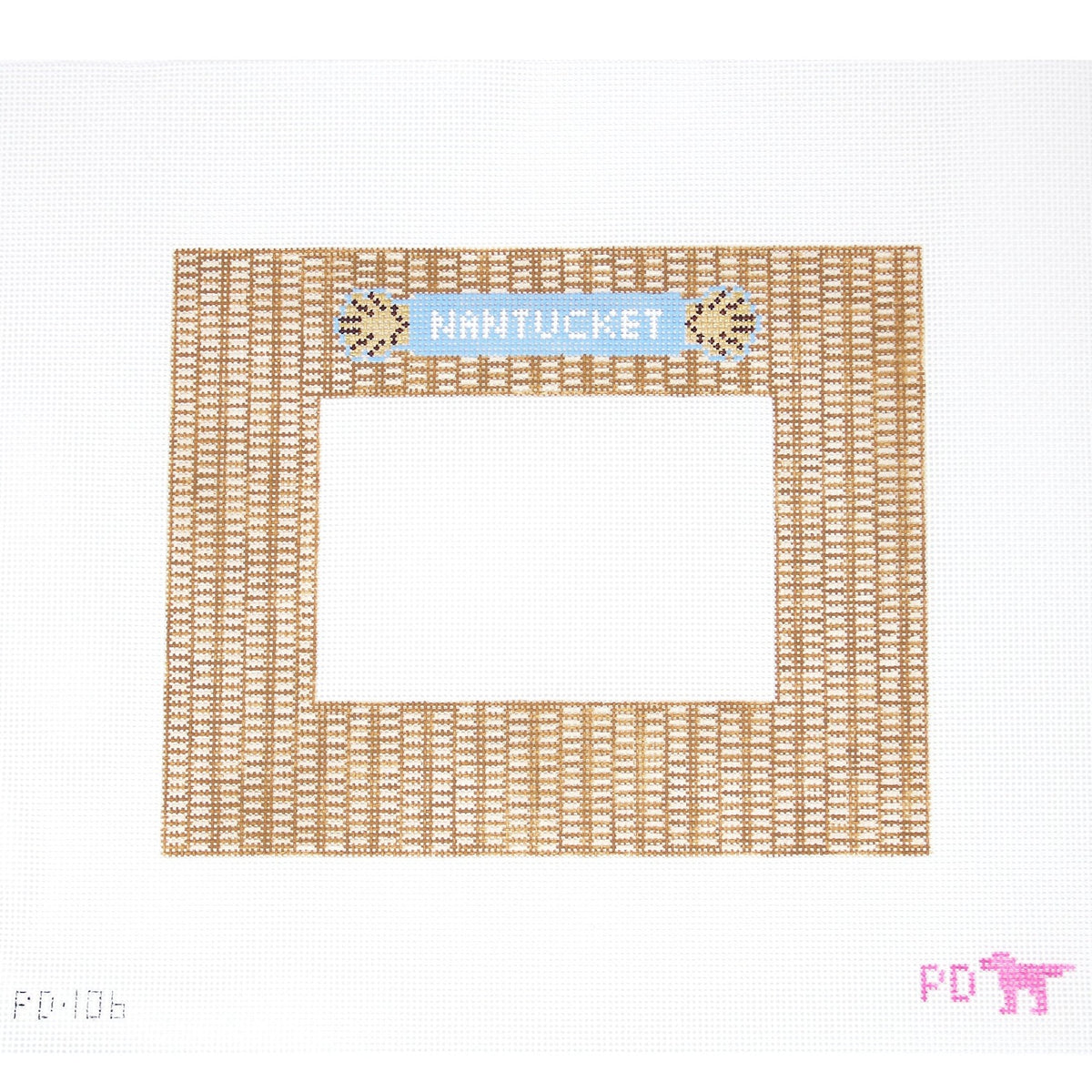 Nantucket Basket Frame Greystone Needlepoint