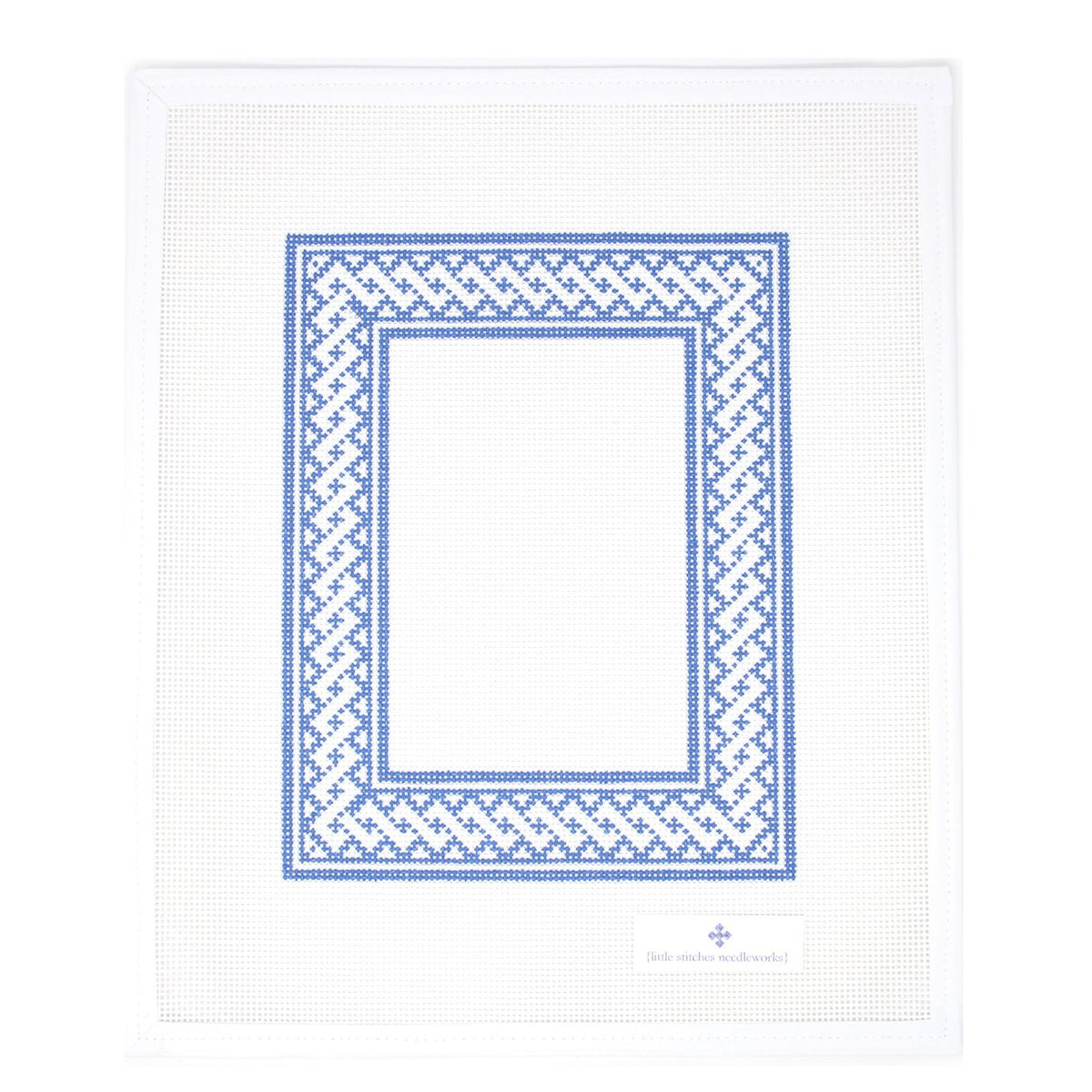 Blue Braided Frame Greystone Needlepoint