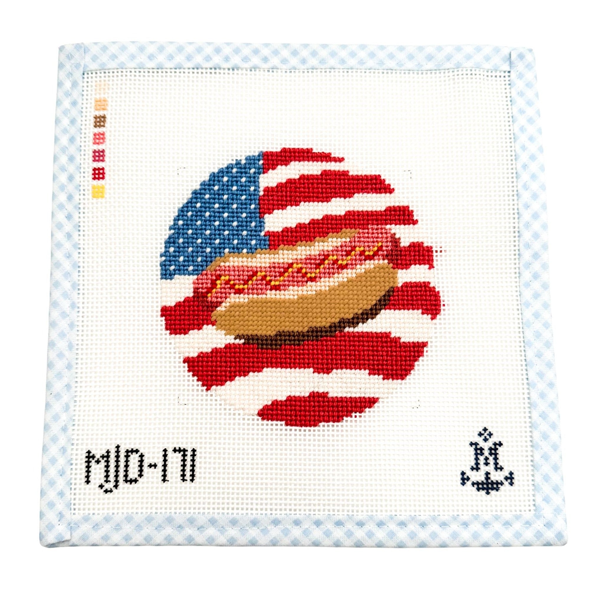 American Flag Hot Dog – Greystone Needlepoint