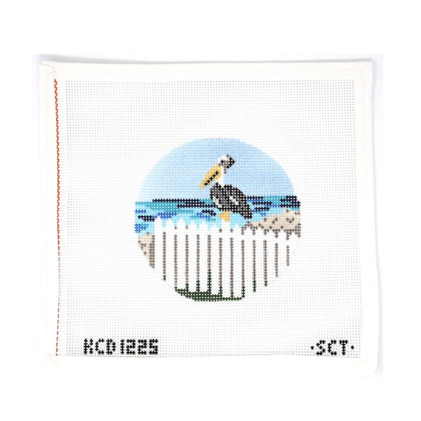 Pelican and Picket Fence Greystone Needlepoint