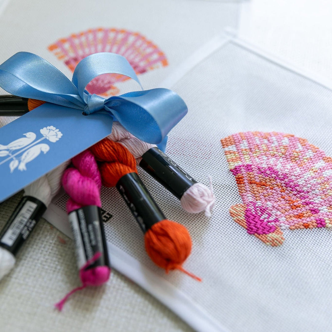 Magenta Scallop Shell - Exclusive – Greystone Needlepoint