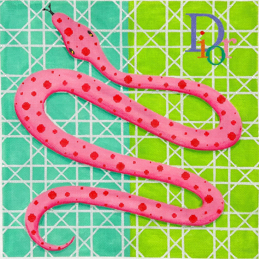 Dior Inspired Pink Snake Fantasy Designer Scarf Series