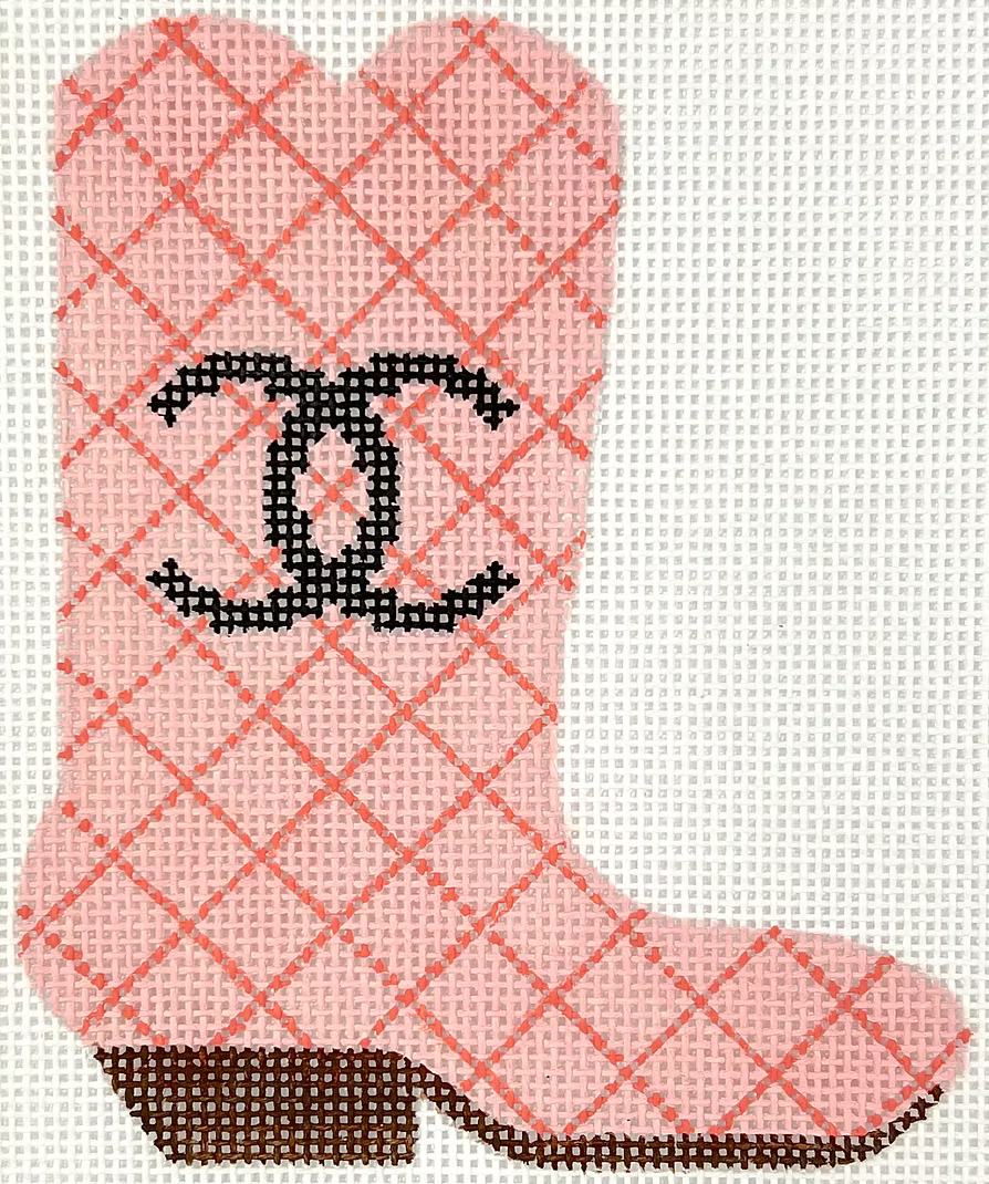 Mini Cowgirl Boot - Chanel C's on Quilted Diamonds