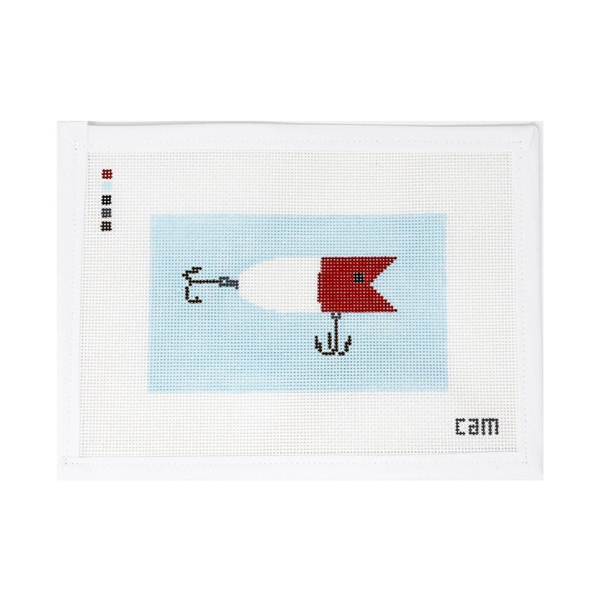 Fishing Lure Red & White – Greystone Needlepoint