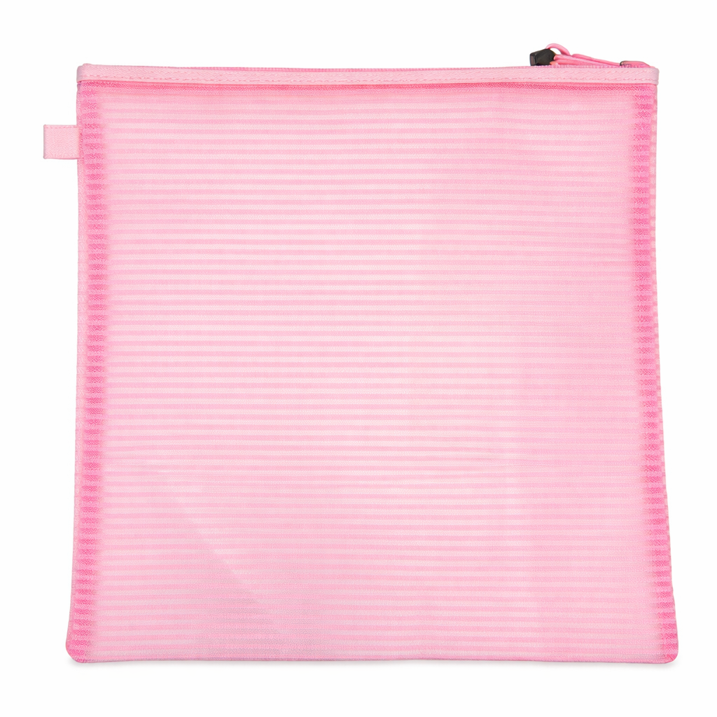 Square Mesh Zipper Project Bag