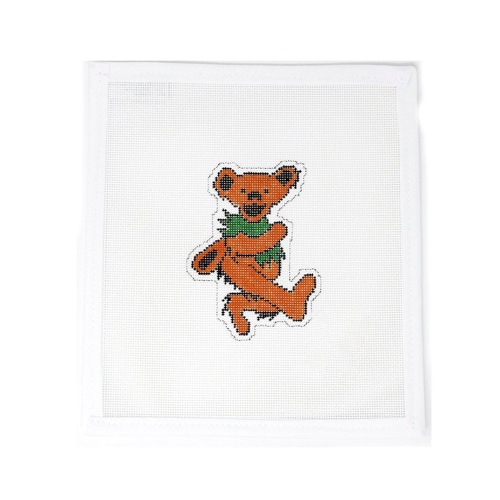 Orange Grateful Dead Bear – Greystone Needlepoint