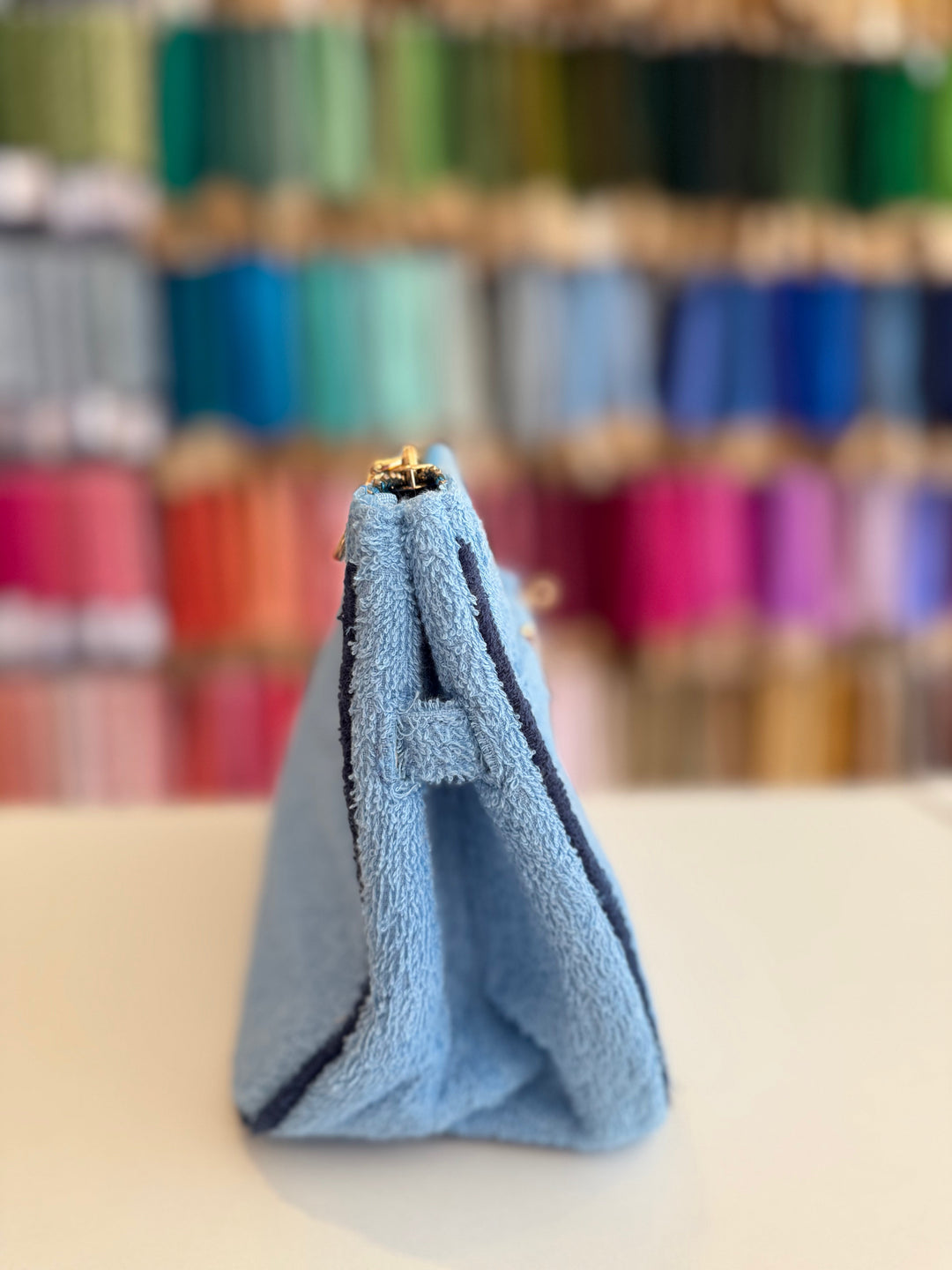 The Designer Signature Mini Cabana Clutch - Bahamian Sky