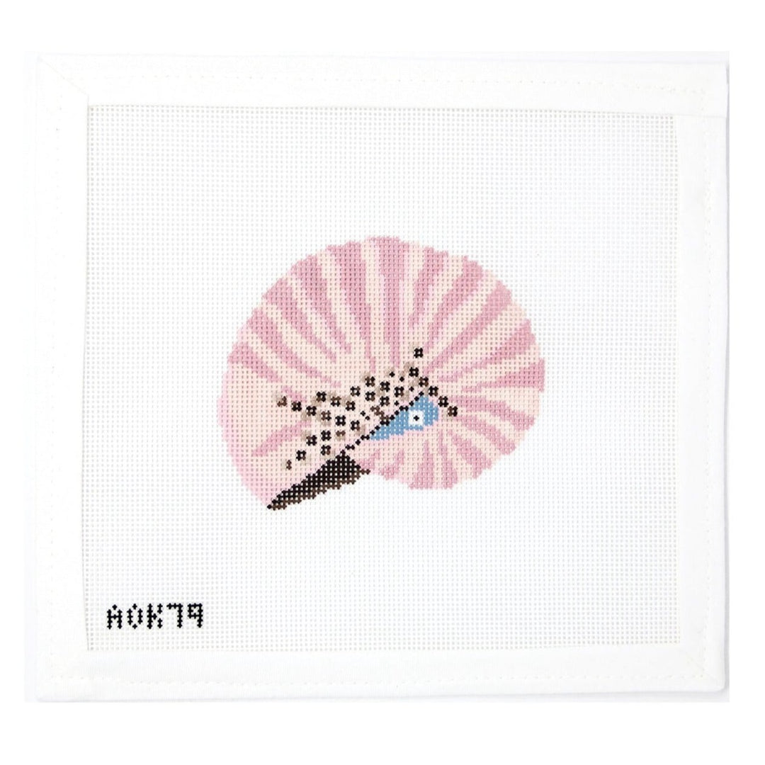 Micro Needlepoint Shell Pattern Baby's Ear Pink Shell - Exclusive – Greystone Needlepoint