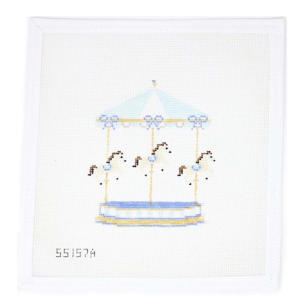 Carousel Needlepoint Carousel Series - Baby Blue – Greystone Needlepoint