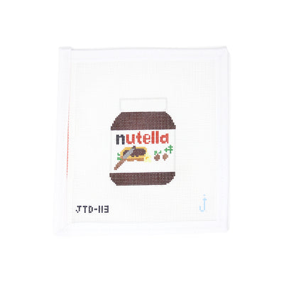 Hand-painted needlepoint canvas on 18 mesh featuring The Runaway Bunny book cover art – Ideal for storybook or nursery stitching projects