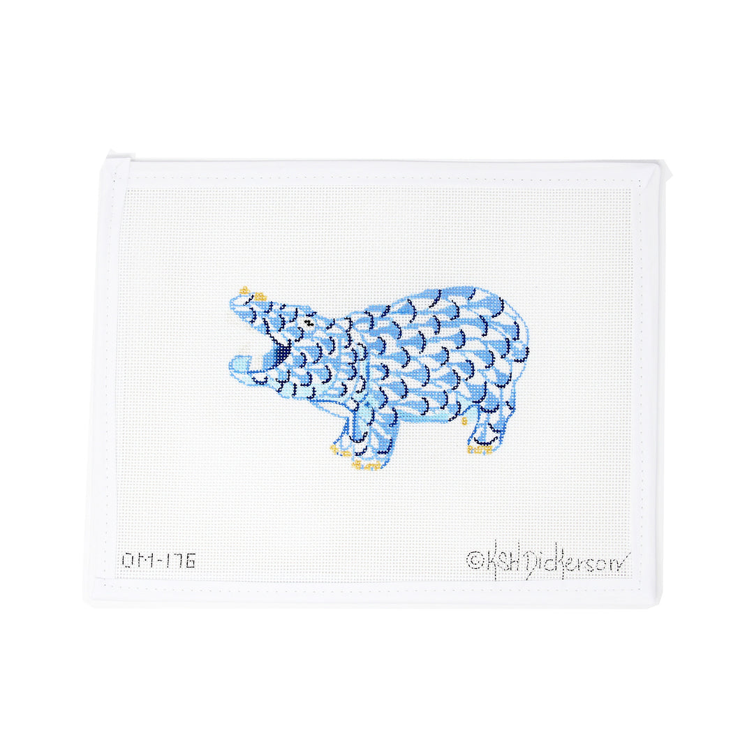 Herend Blue Hippo