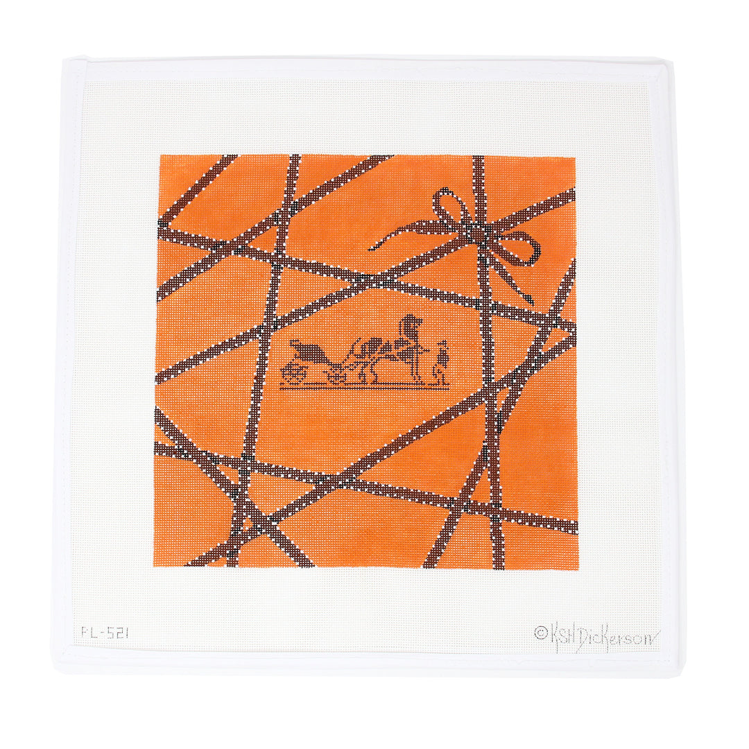 Orange H Ribbons with Caleche Logo