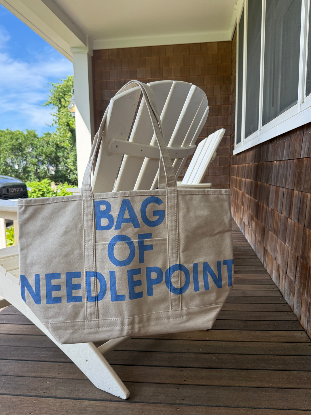 BAG OF NEEDLEPOINT TOTE