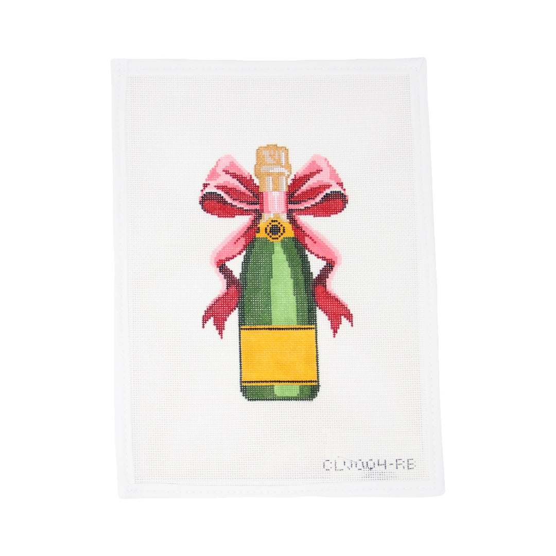 Red Bow Champagne Bottle