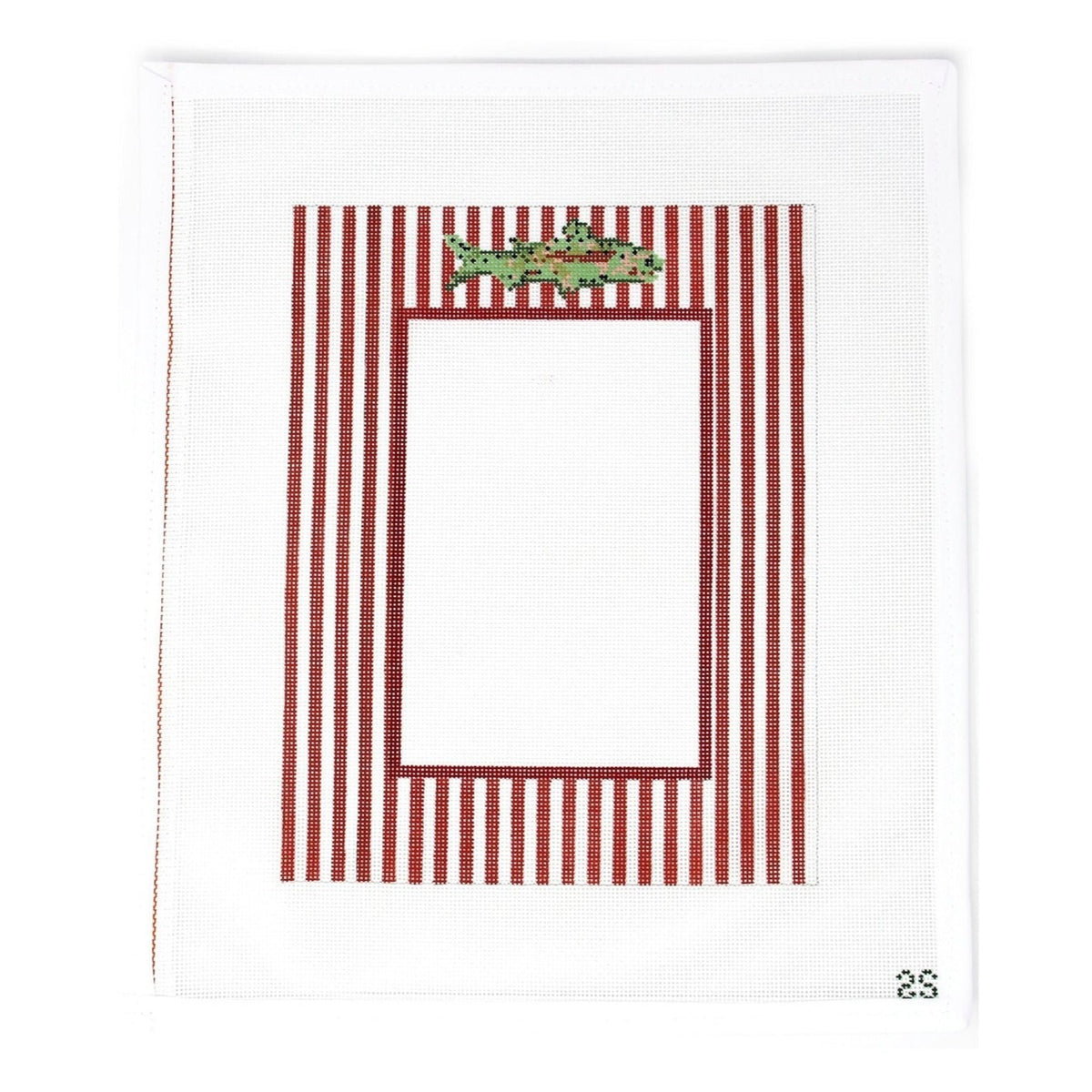 Striped Fish Frame Greystone Needlepoint