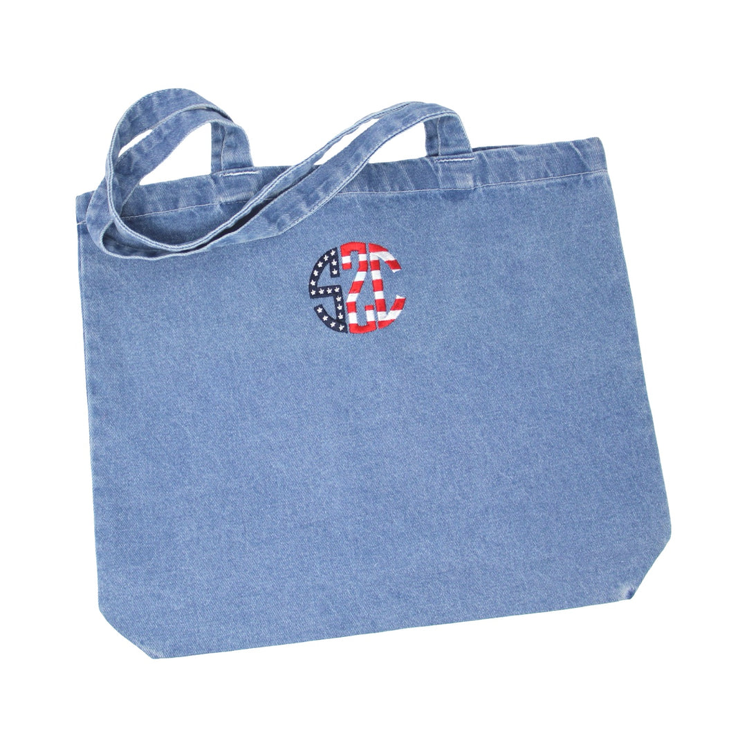Americana Monogram Denim Tote