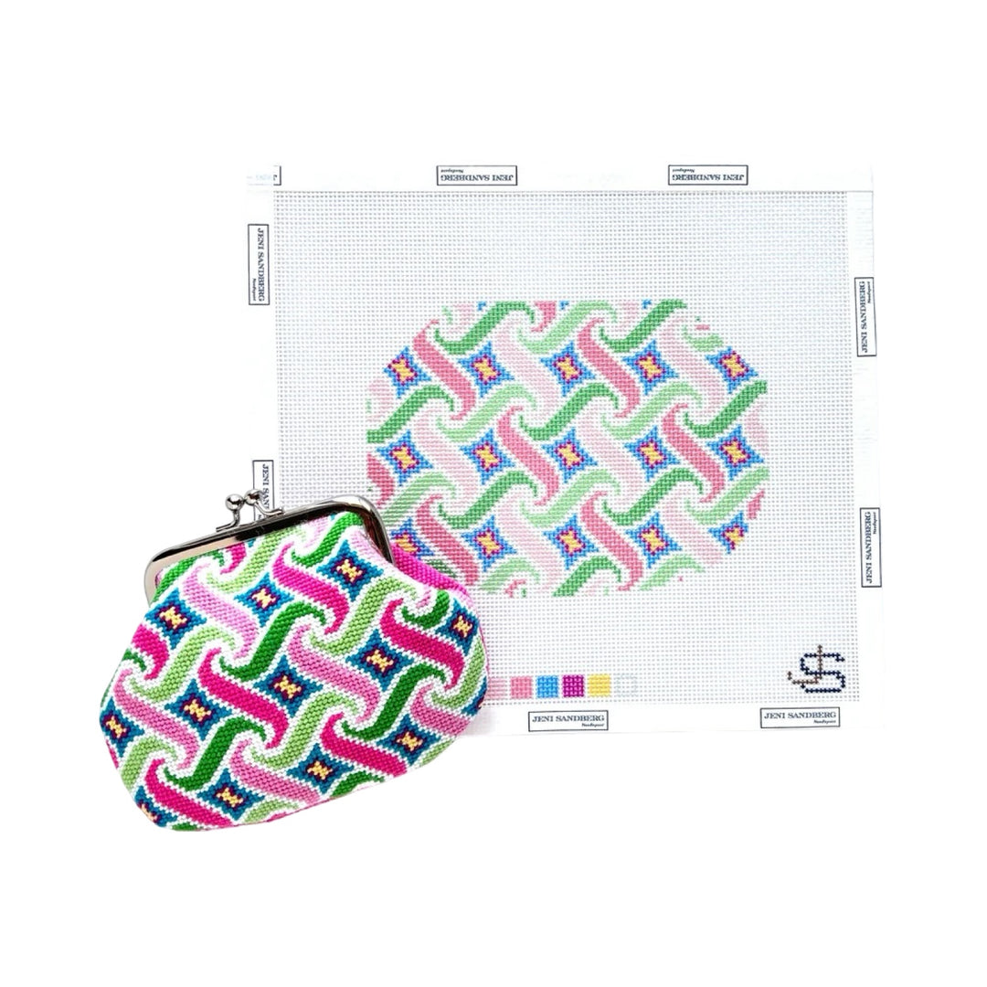 Swirl Kiss Lock Bag Canvas