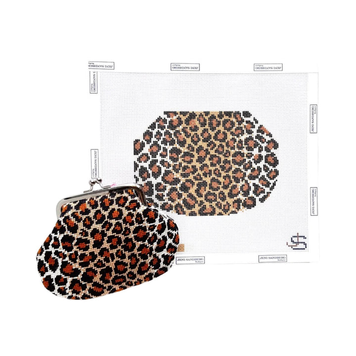 Leopard Kiss Lock Bag Canvas