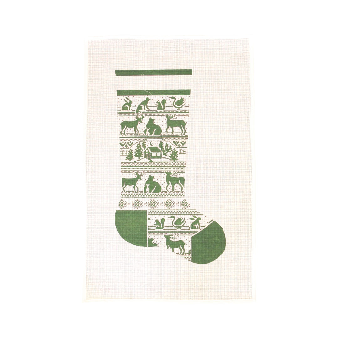 Green Nordic Stocking