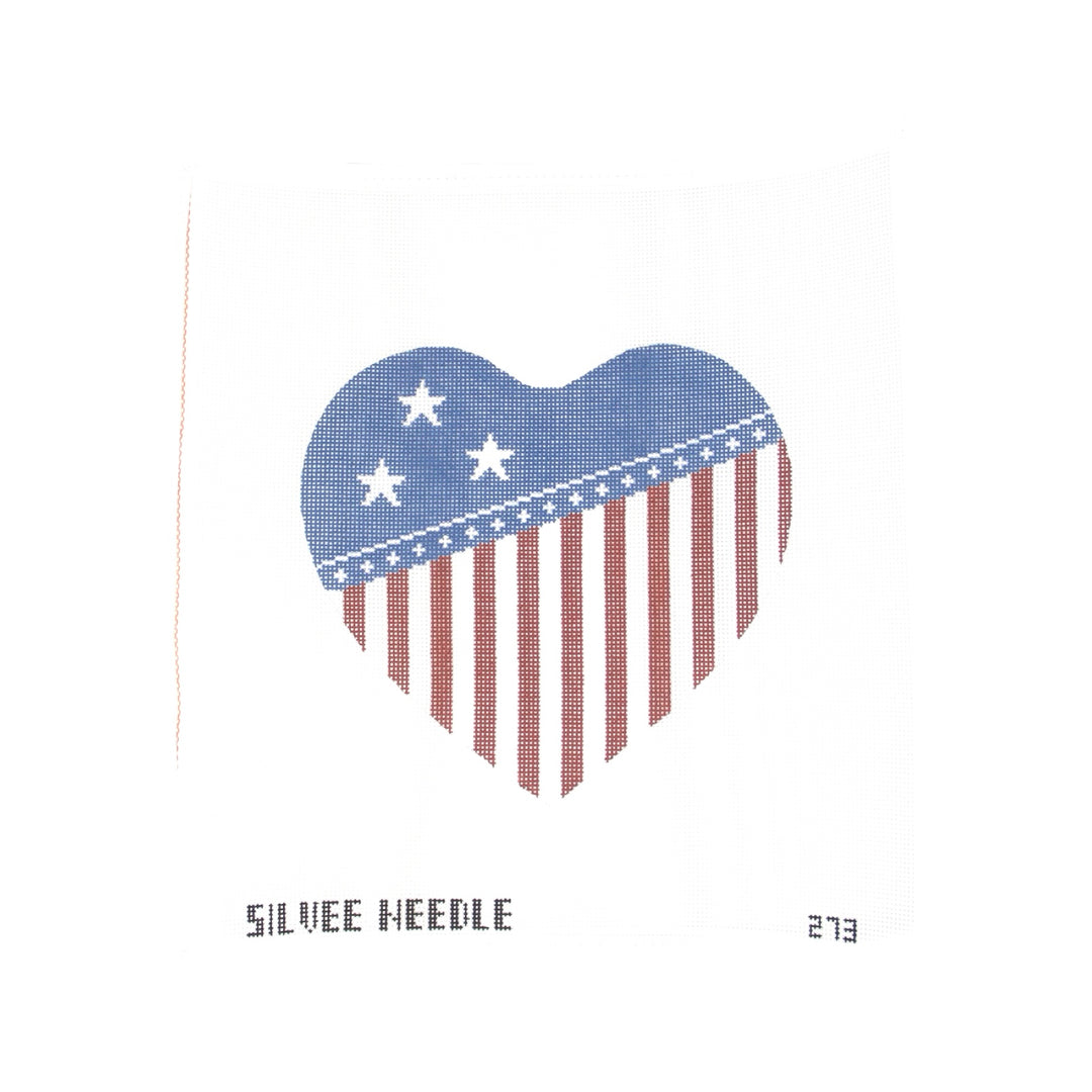 Flag Heart Pillow