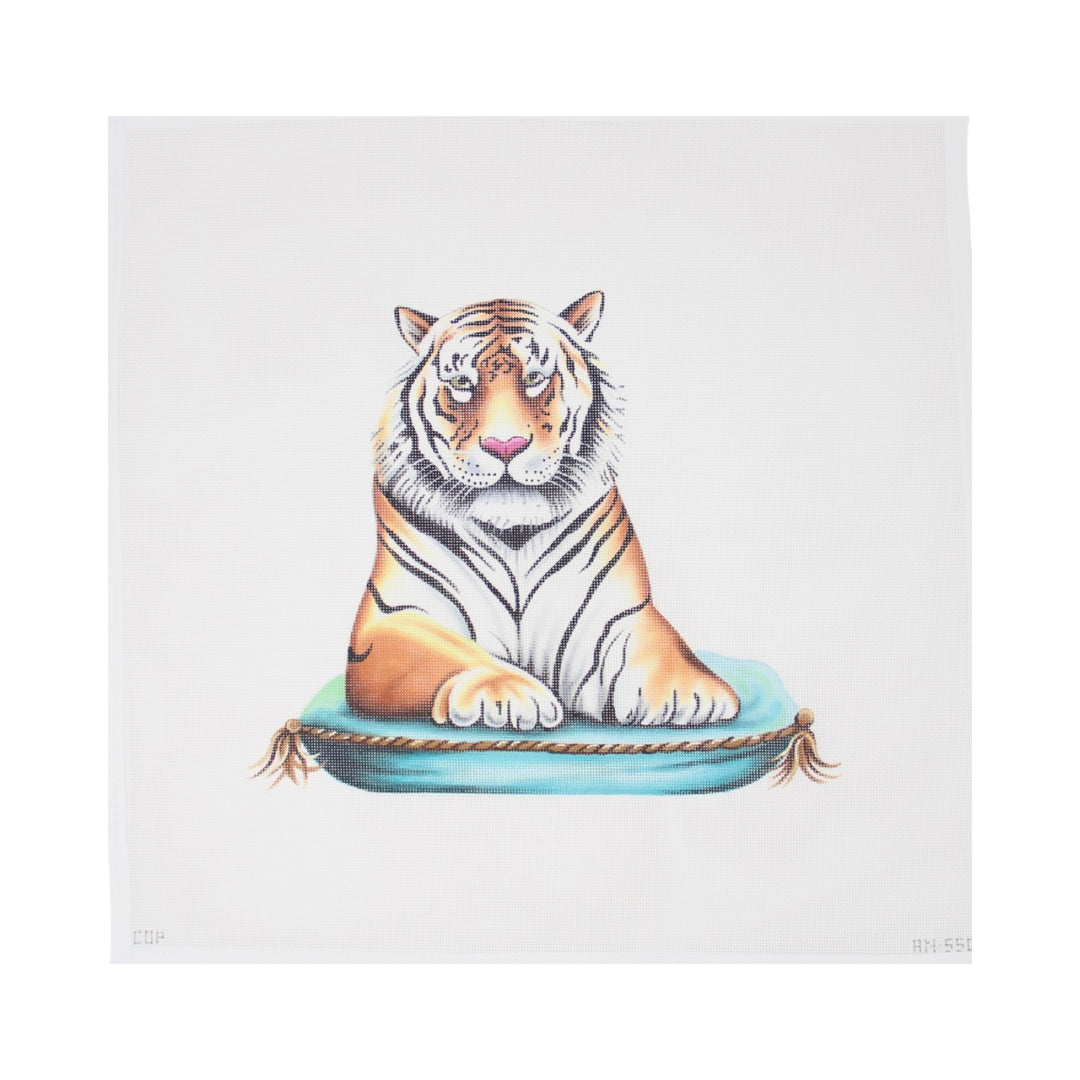 Regal Tiger On Pillow