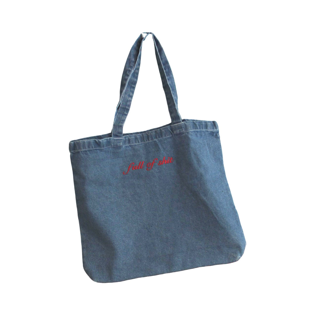 full of sh** Denim Tote