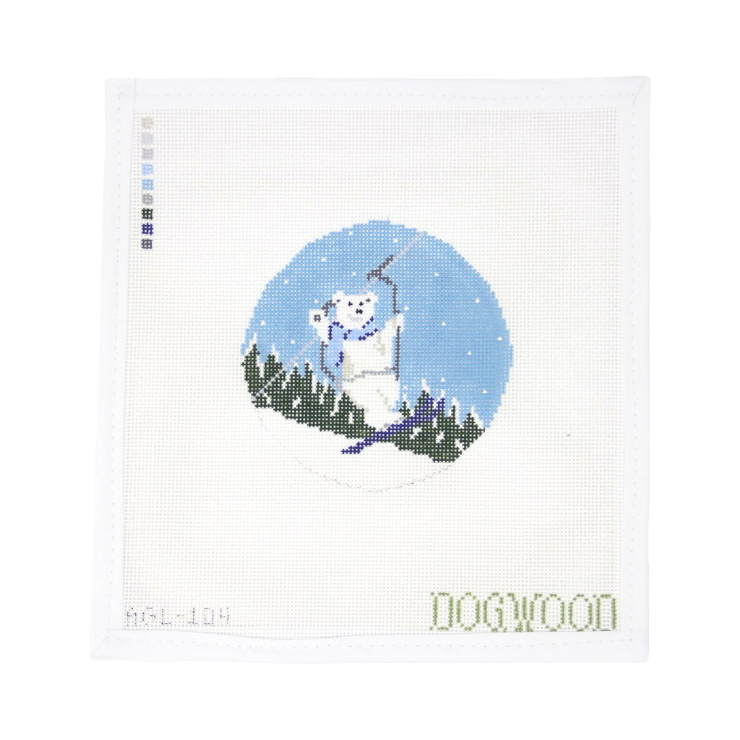 Lift Ride in Snowfall Bear