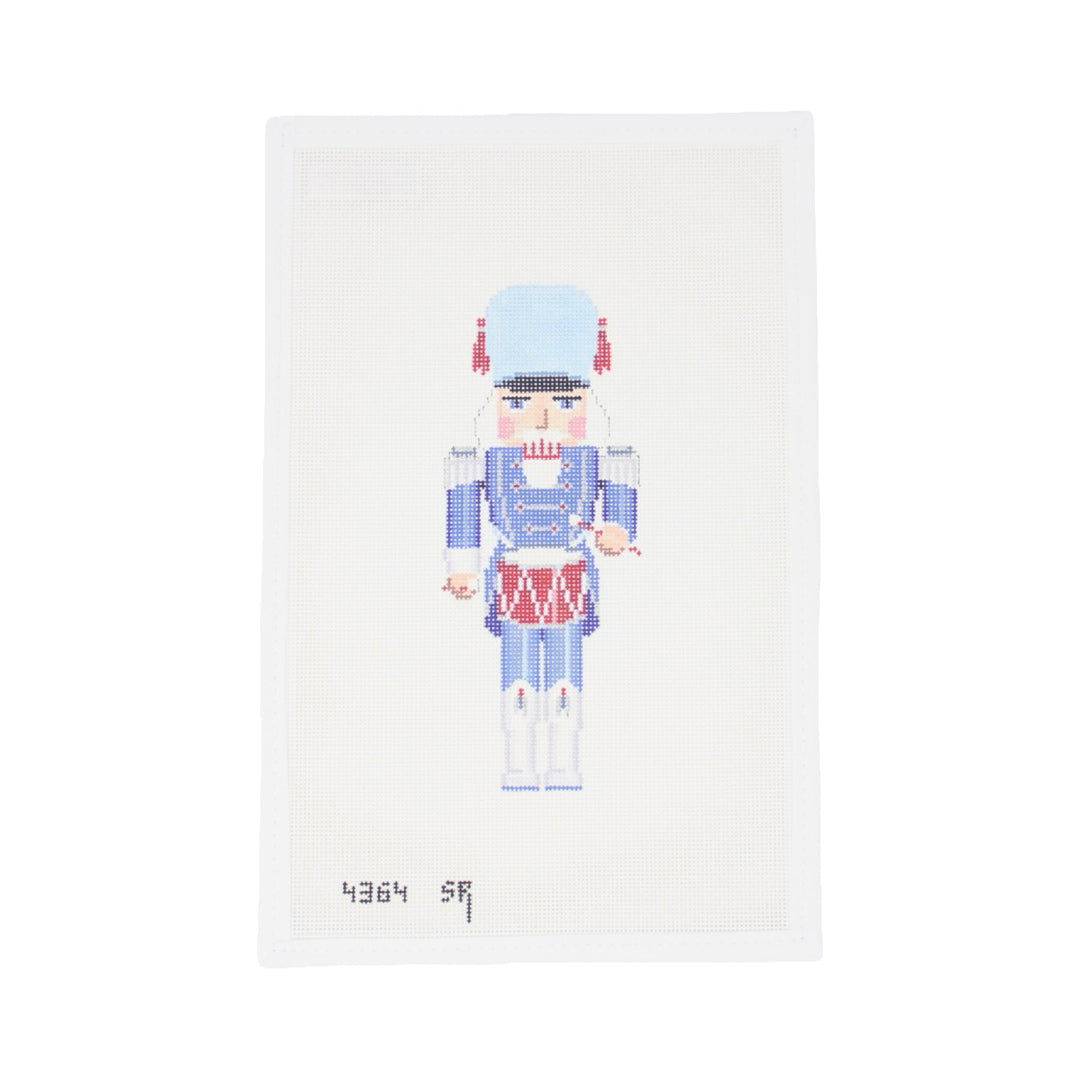 Nutcracker: Blue, White & Silver Drummer