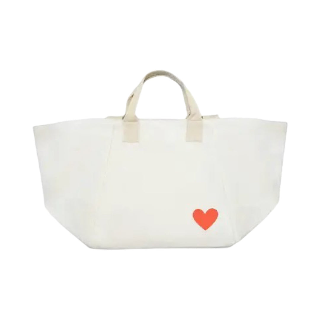Chelsea Bag: Natural With Tangerine Heart