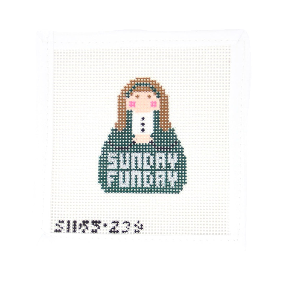 Georgette's Green & White Sunday Funday Angel