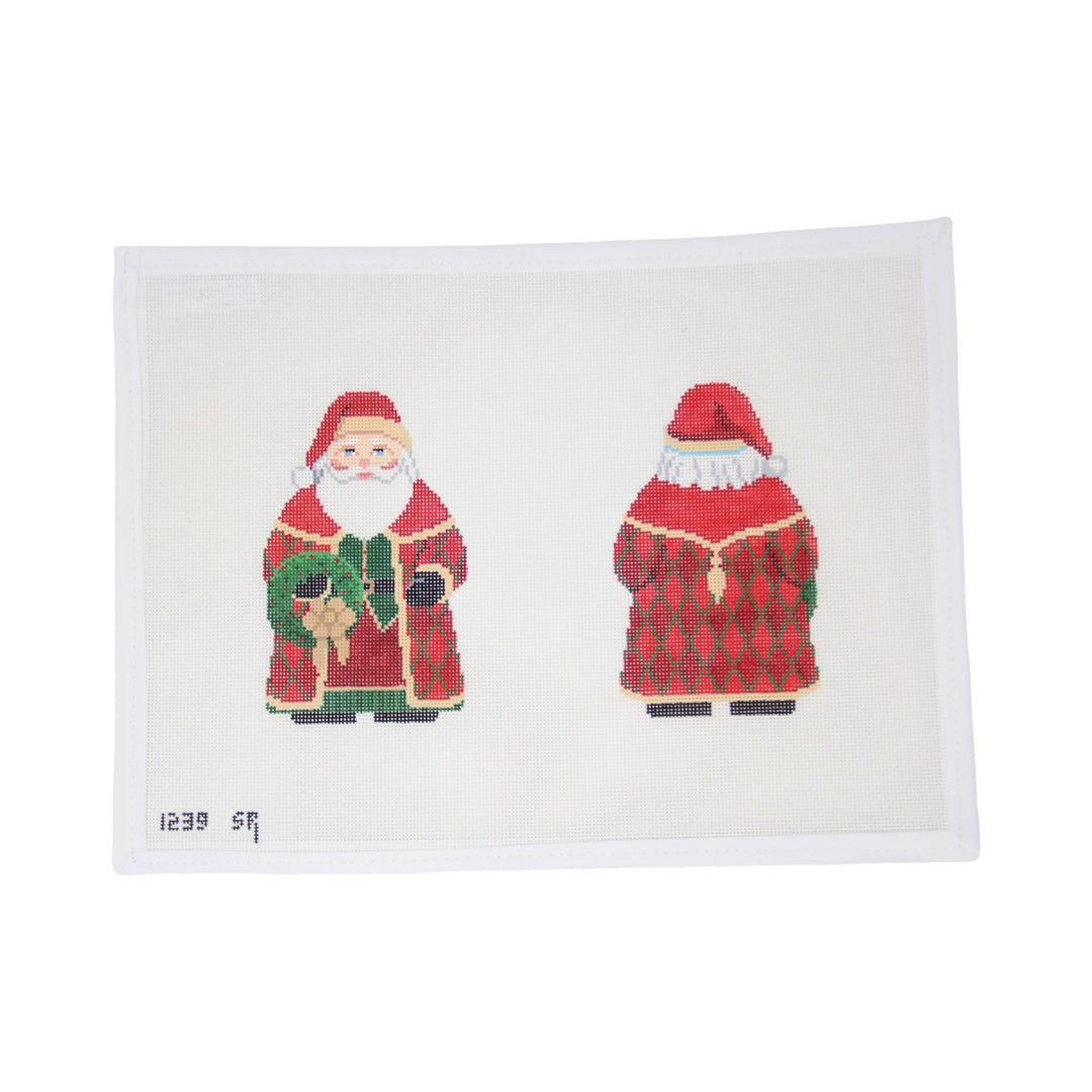 Santa With Wreath - 2 Sided