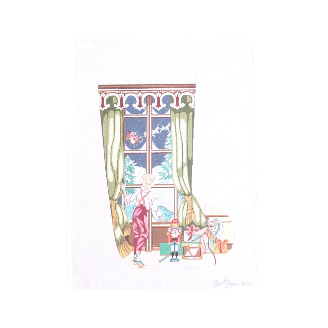 Boy at Window Stocking