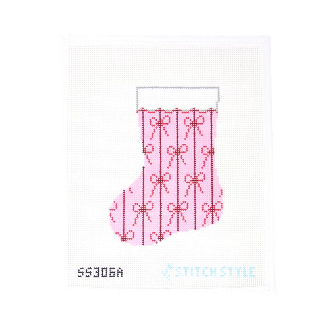 Bow Mini Stocking Pink