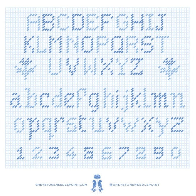 Alphabet Chart Greystone Needlepoint