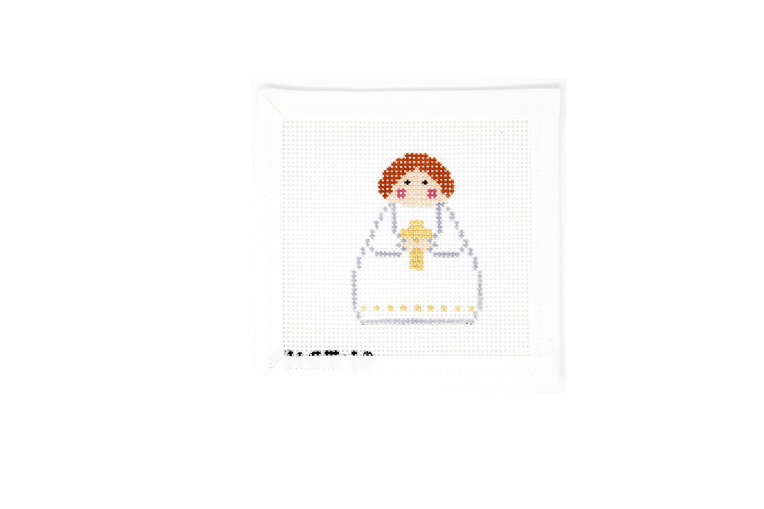 Georgette's Angels White Angel with Gold Cross